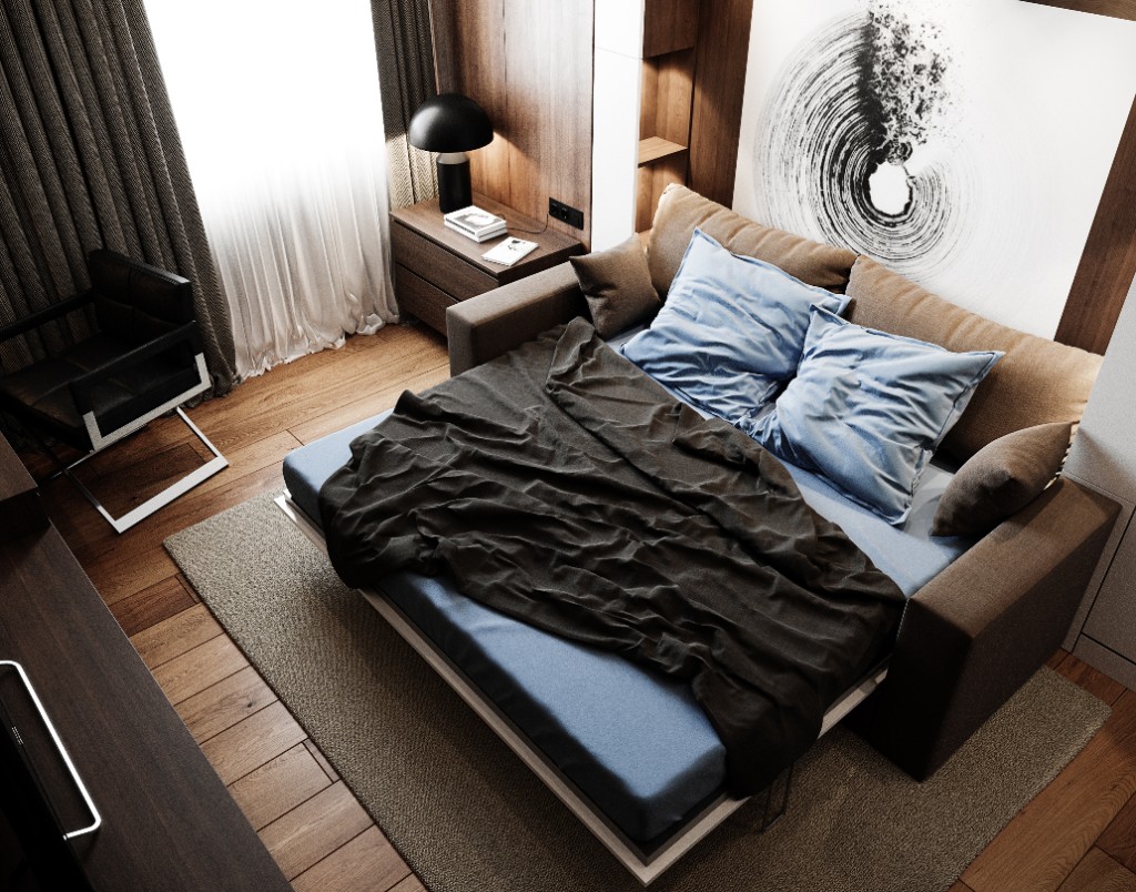 Copper Soft — convertible sofa bed guest room