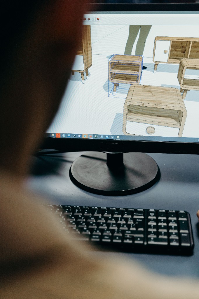 3D furniture modelling on a design workstation